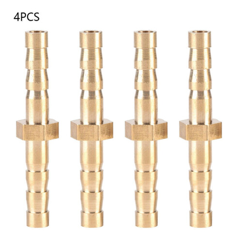 4 stuks 4-4 mm messing slangnippel verloopstuk verloopstuk verloopstekker