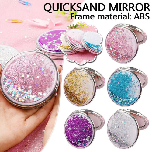 Compact folding handheld makeup mirror travel 1