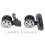 1Pair Outdoor Mute Double Row Large Wheel Draw?bar Box Code Case Suitcase Accessory 1