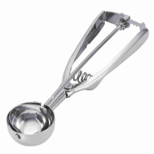 Eisportionierer aus Edelstahl, Kekslöffel, Eisportionierer mit Auslöser (4 cm Durchmesser)