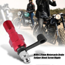 M10x1.25mm Motorcycle Brake Master Cylinder Caliper Bleed Screw Nipple Banjo Bolt Dust Cap Black