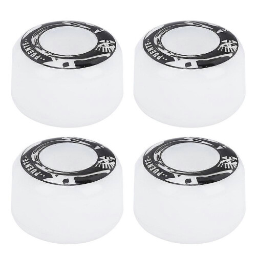 4Pcs/Set High Elasticity PU Fish Board Skateboard Wheels Replacement Accessorieswhite with pattern