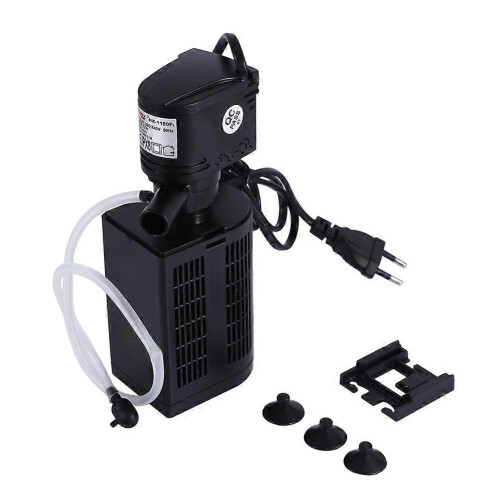 Multi function 3 in 1 Aquarium Filter Submersible Oxygen Pump Purifier Tank Tool EU Plug(12W) 1
