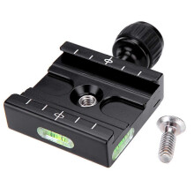 Andoer Adapter Plate Square Clamp with Gradienter for Quick Release Plate for Tripod Ball Head Arca Swiss RRS Wimberley