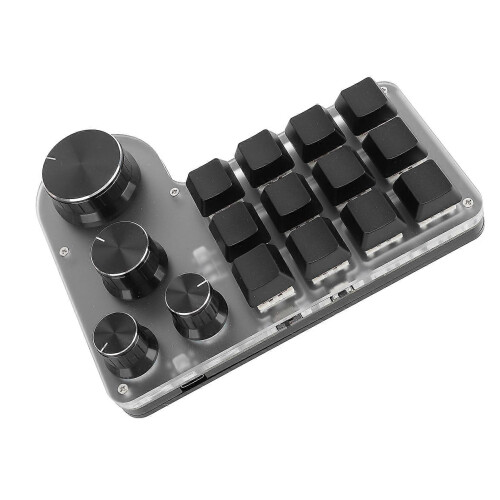USB Macro Mechanical Gaming Keyboard 12 Keys 4 Knobs Wireless Bluetooth Wired USB Programmable Hot Swappable Red Switch 2