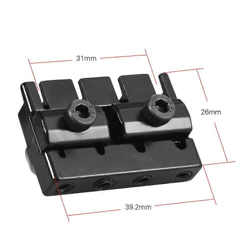 4-string Headless Electric Bass Guitar String Locking Nut Set with 2 Wrench 2 Screw Black