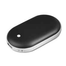 Multifunktionale Handwärmer mit Powerbank-Funktion, Winter, doppelseitiges Handwärmer-Tasche, Schwarz