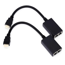 30M HDMI via RJ45 CAT5e CAT6 LAN Ethernet Balun Extender Repeater tot 1080P