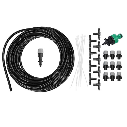 Automatic Garden Water Misting Cooling System Sprinkler Nozzle Hose Micro Irrigation Set 1