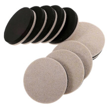 Filzgleiter für Möbelfüße, geräuschdämpfend, beige, 7,40 x 7,40 x 1,10 cm, 10 Stück