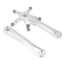 1 paar 170 mm aluminium enkelvoudige crankstellen voor mountainbikes en racefietsen (zilver)
