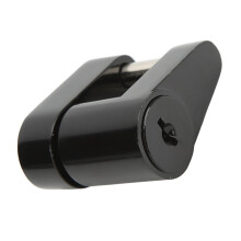 Zwart 1/4 inch aanhangerslot van zinklegering, antidiefstal slot voor trekhaakkoppeling met 2 sleutels voor camper, vrachtwagen of caravan.