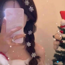 10Pcs Stylish Snowflake Hair Clip Daily Wear-pearl snowflake