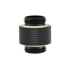 2 stuks G1/4 schroefdraadfitting adapterconnector voor computerwaterkoelsysteem, zwart, lang