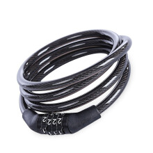 Bike Cable Lock Manganese Steel Chain 4 Digit Password Combination Bicycle Lock for Mountain Bike Electric Bike