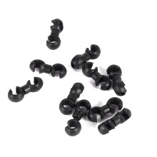 10x S-förmige Clips, Bremszug- und Schaltzugführungen für Fahrräder (Schwarz)