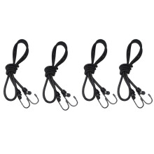 4Pcs 100cm High Elasticity Luggage Tie with Hooks Binding Rope Heavy Duty Elasticated Luggage Straps Motorcycle Helmet Trunk Bungee Cords