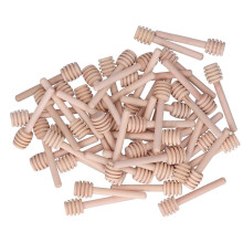 50PCS 8CM Wood Honey Dipper Sticks Honey Stirrer Dispensing Wand for Wedding Party Favors