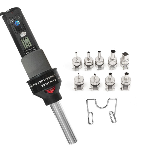 200W bærbar varmlufts-efterbehandlingsstation 450C LCD-dyser 1