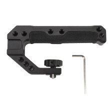 Camera Cage Top Handle Aluminum Alloy Silicone Video Stabilizing Rig Grip with 1/4 3/8 Inch Screw Holes Cold Shoe Mount for DSLR Camera