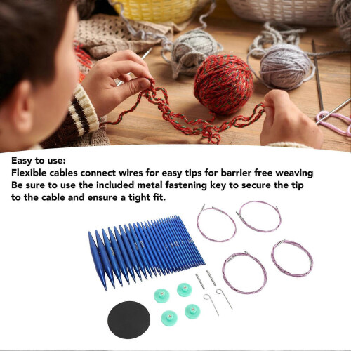 Interchangeable Circular Needle Set Detachable Multifunctional Knitting Needle Set for Socks Hats Sweaters 2