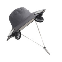 Solar Propelled Detachable Fan ["Avogadro'S number"-Dark Grey