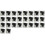 26Pcs Heart Shape PU Leather Corner Bookmarks Slip-Black 1