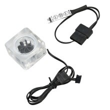 PC-waterdebietmeter met indicator, 8 waaiers, 3 standen, handmatige bediening, afstandsbediening, zwart, G1/4 schroefdraad, toerental, waterkoeling.