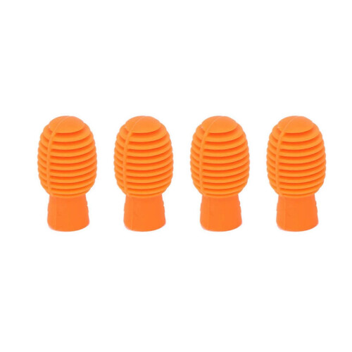 4Pcs Drum Stick Practice Tip Portable Silicone Mute Drumstick for Beginner Practicing Orange 1