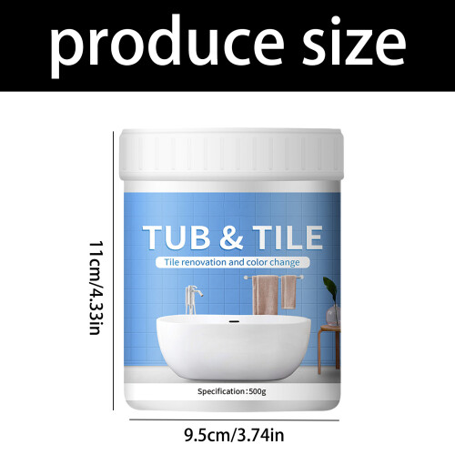 Easy To Apply Tile Renovation Paint Water Base for Homes-White 2
