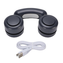 Portable Neck Fan Rechargeable 3 Speeds Wearable Personal Fan Quiet Battery Operated Semiconductor Cooling Fan for Home Office Travel Outdoors Black