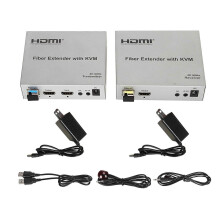 HD Multimedia Interface via Fiber Optic Extender Professional 20KM 4K 60Hz KVM Optical Transceiver 100-240V US Plug