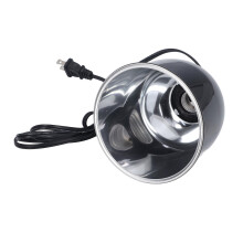 Reptile Heat Lamp Deep Dome Aluminium 250W E27 Reptile Light Fixture for Turtles Lizard Terrarium US Plug 110V