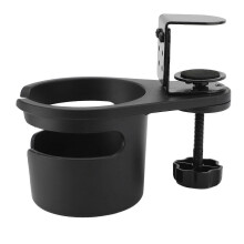 Bureau bekerhouder met draaibare clip, flessenorganizer, opbergrek voor koffiemokken en waterflessen