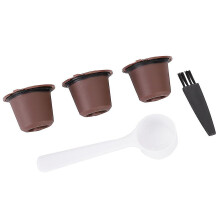 3er-Pack wiederverwendbare Kaffeekapseln für den Haushalt, nachfüllbare Kapseln, passend für Nespres (Kaffee)
