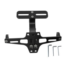 Motorfiets kentekenplaathouder CNC aluminiumlegering universele verstelbare motorfiets kentekenplaathouder zwart