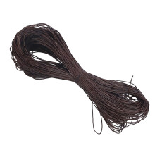 1mm Natural Cotton Waxed Cord 65.61Yard Long for-Coffee