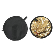 Silber-Goldener 2-in-1-Reflektor, tragbarer Mini-Rundreflektor für Fotografie, Fotobeleuchtung, 110 cm / 43,3 Zoll