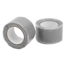 2 stuks zelfklevende siliconen tapes, isolerende, waterdichte plakband voor reparatie van waterleidingen en slangen, grijs