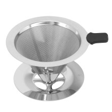 Roestvrijstalen koffiedruppelaar met filter, herbruikbaar koffiefilter voor in de keuken (1-2 kopjes).