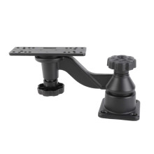 6in Swing Arm Mount Marine Grade Aluminum Horizontal Base Bent Swing Arm Mount for Fish Finders Chartplotters