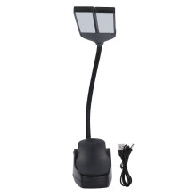 Opvouwbare lessenaarlamp, compacte, draagbare LED-lamp, professioneel, met 3 helderheidsniveaus, superheldere clip-on pianolamp