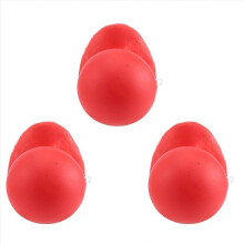 3er-Pack rote, quietschende Clownsnasen mit Gummiseil für Erwachsene – Halloween-Cosplay-Kosten