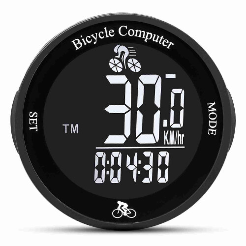Bike Computer LED Backlight Multifunction Round Wireless Cycle Computer Cycling Odometer 1