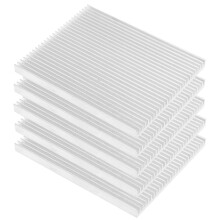 5 stuks ultradunne aluminium koelribben voor CPU-koeling, 100 x 80 x 7 mm