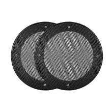 2 stuks 4-inch luidspreker beschermhoezen/luidsprekerdecoratie (zwart + zwart)