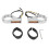 Front Fork LED Turn Signal Light High Brightness Stability Fork Clamp Indicators Lights for 41MM Fork Silver Plated Shell 2
