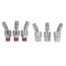 Draaibare luchtplug 1/4 inch NPT mannelijke en vrouwelijke schroefdraad, snelkoppeling, gehard stalen industri?le slangkoppeling