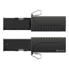 Multifunctionele geheugenkaartlezer met opbergdoos, 2-in-1: 5 Gbps snelle TF/SD-kaartlezer met draagtas, Type-C-interface, IP54 waterdicht.