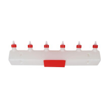 Lamb Feeder with 6 Nipples 9L PP Silicone Livestock Milk Feeding Bucket Tool for Piglet Puppy Goat Calf Farm